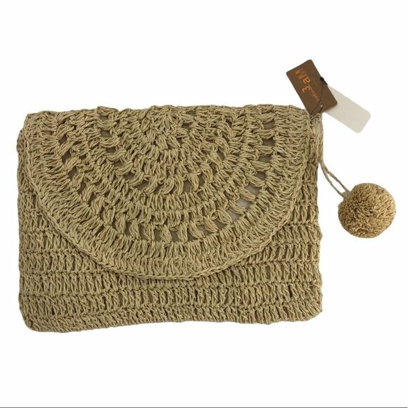 NEW 3AM Forever Paper Weave Clutch with Snap Close - Picture 1 of 10